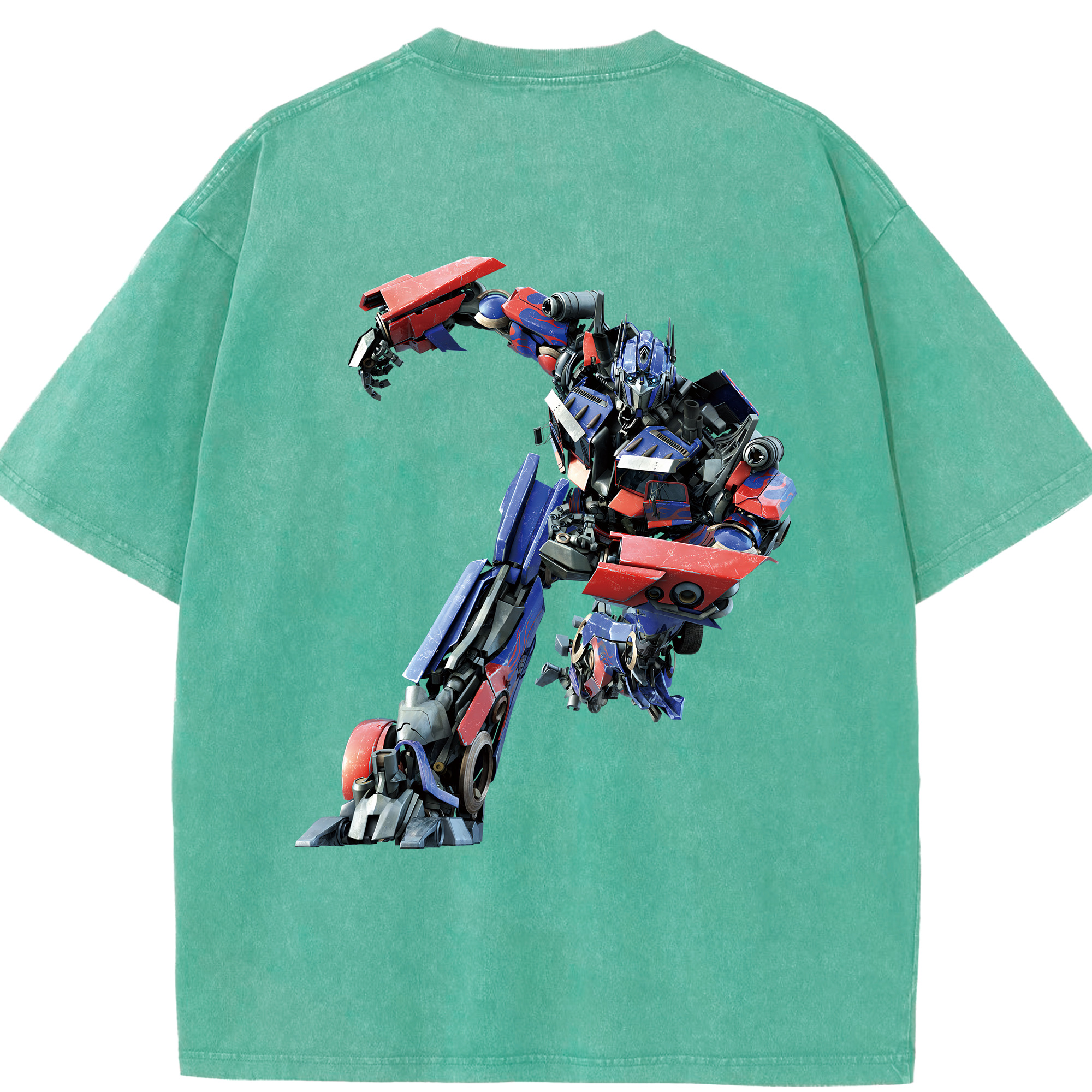 （画像用） Transformers トランスフォーマー 綿100% ヴィンテージ風 半袖Tシャツ（背面プリント）